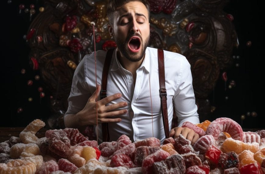 why does my chest hurt after eating sugar