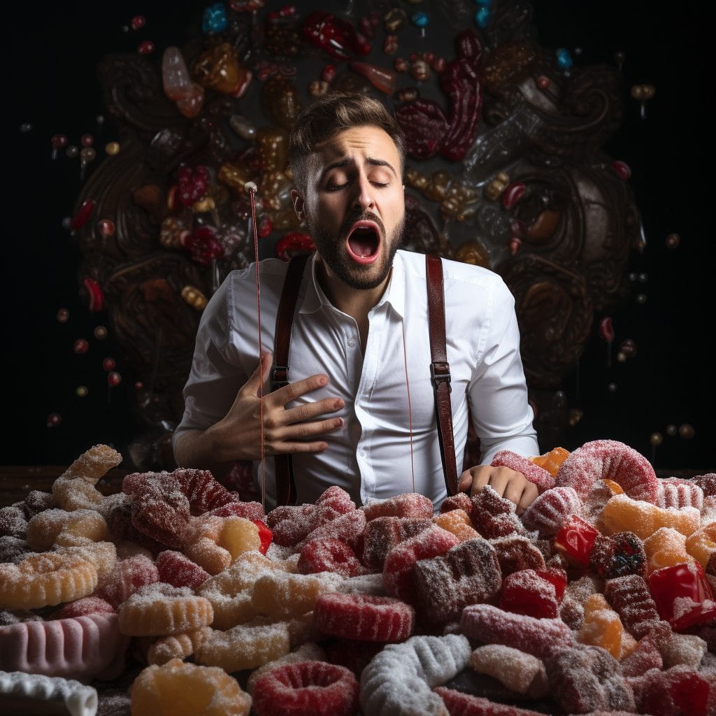 why does my chest hurt after eating sugar