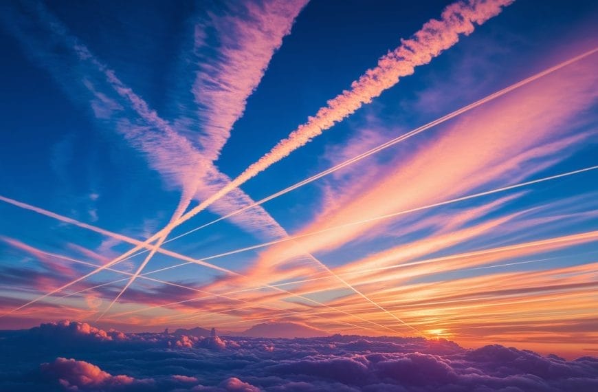 airplane contrails