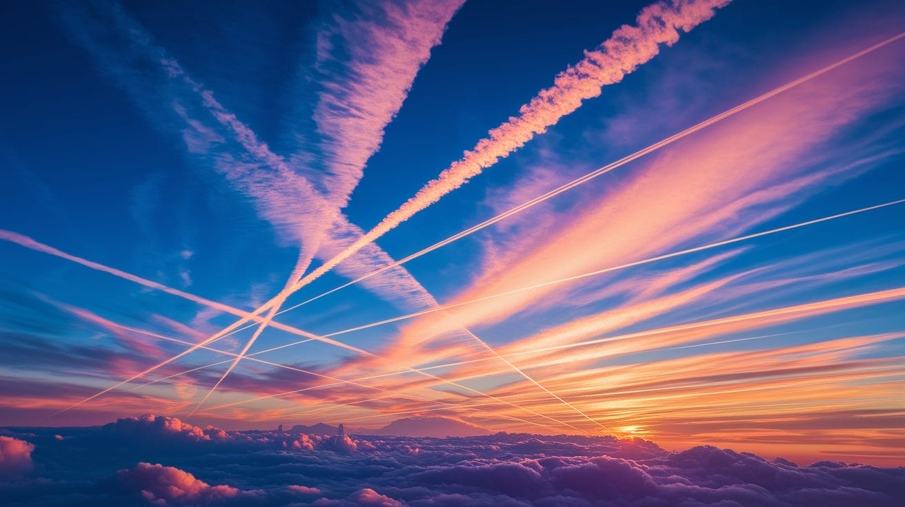 airplane contrails